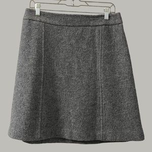 Ann Taylor Classic Gray Boiled Wool A-Line Skirt / Size 10 / work academia / EC